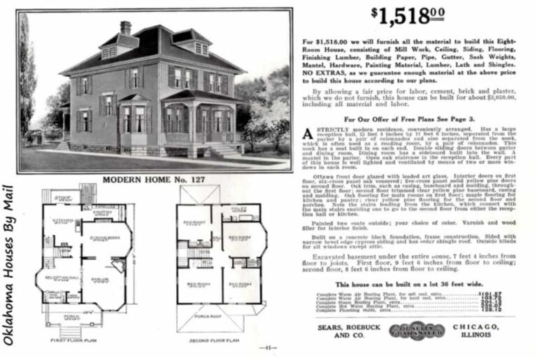 10 American Foursquare Sears Kit House Plans Part 1 Everyday Old House