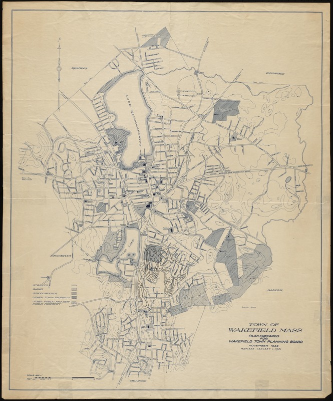 Historical map of Wakefield Massachusetts #researchyourhomehistory