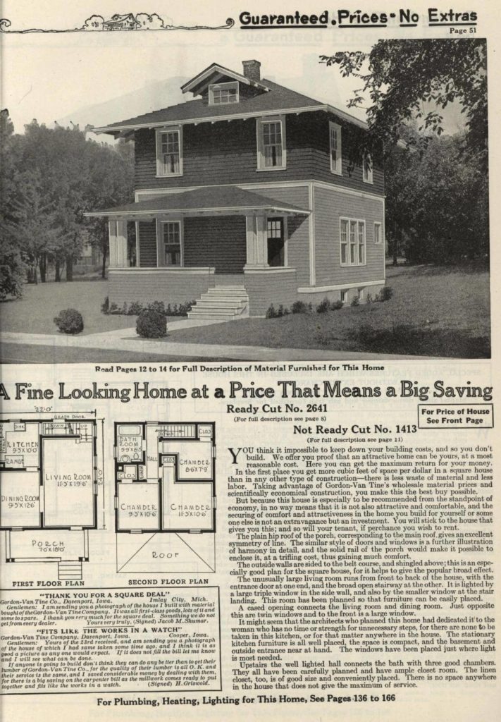 Gordon-Van Tine American Foursquare House. Courtesy of archive.org, 1919 catalog