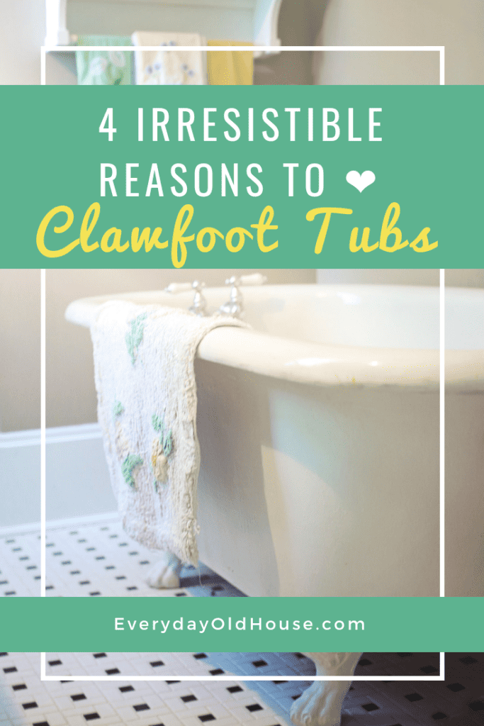 How can you not love clawfoot tubs?  The charm, the size, the elegance.....    #clawfoottubs #oldhousecomforts #vintagebaths #everydayoldhouse