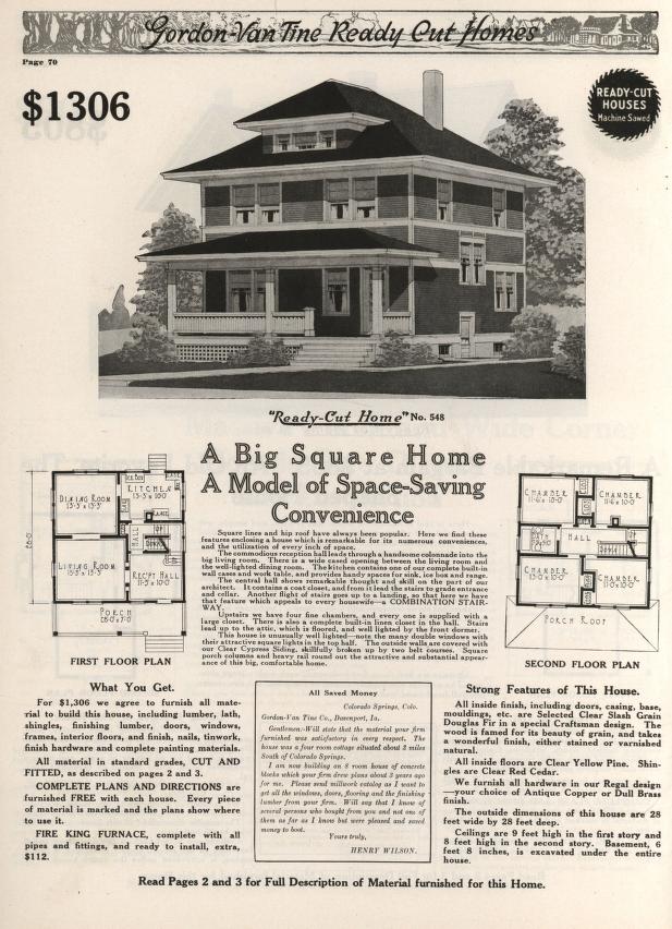 Gordon-Van Tine American Foursquare House. 19`6 catalog Courtesy of archive.org
