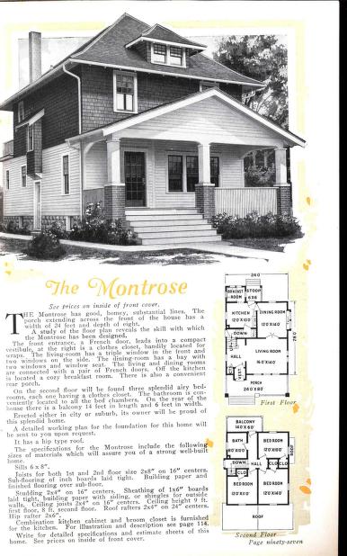 Montrose Foursquare kit house, mail order house, Aladdin catalog, courtesy of archive.org