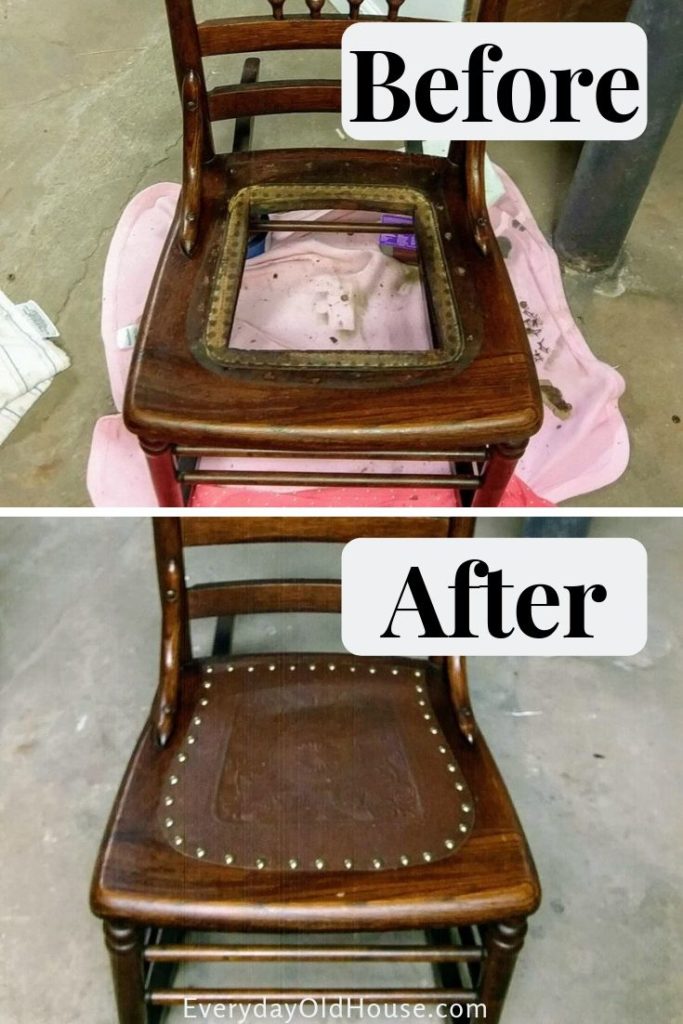 How to Replace a Leather Seat in an Antique Chair - Everyday Old House