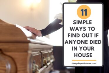 person with hand on casket with title - 11 simple ways to find out if anyone died in your house