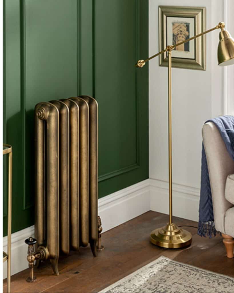 gorgeous brass cast iron radiator - unique paint color ideas for radiators