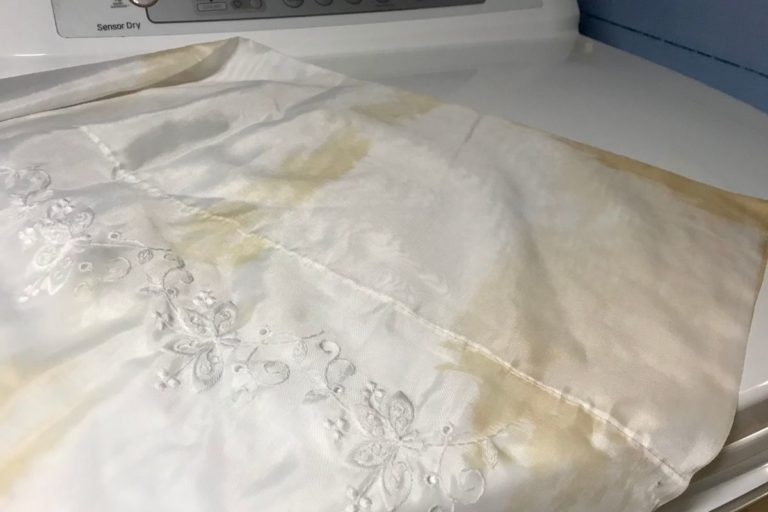 How to Remove Brown Spots On Vintage White Sheer Curtains - Everyday ...