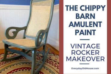 Vintage rocking chair makeover with a fresh coat of The Chippy Barn Amulent Paint and new pressed cane chair and seat @thechippybarn