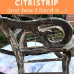 I left Citristrip on too long. Whoops! Here's how I figured out how to remove dried Citristrip and continue to restore my old rocking chair! #Citristrip