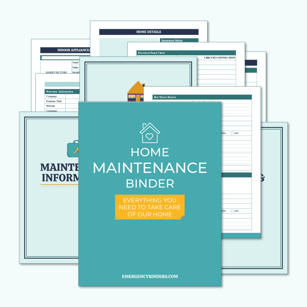 Keep up with all your home maintenance, including tracking major appliances with a digital, fillable pdf binder