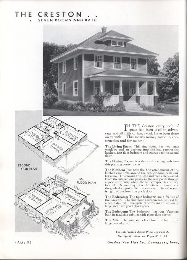 Gordon-Van Tine American Foursquare House. 1936 catalogCourtesy of archive.org