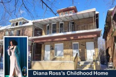 Diana Ross grew up in an American Foursquare in Detroit #americanfoursquarehouse #celebritychildhoodhome #dianaross