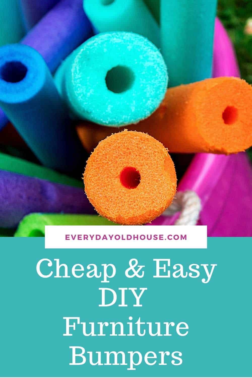 Easy DIY Furniture Bumper to Cover Sharp Furniture Edges (Pool Noodles!) - Everyday Old House