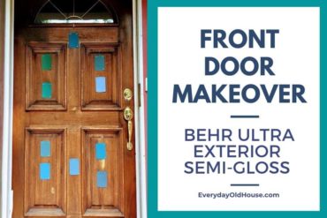 How we transformed our front door in an afternoon with Behr Ultra Exterior Paint @Behrpaint #Behr #doormakeover #easyDIY