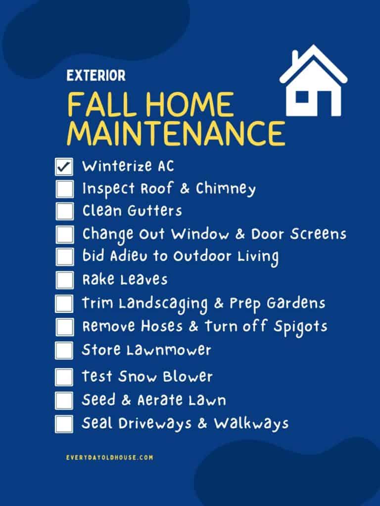 fall home maintenance checklist for prepping the exterior of your house for the change of seasons