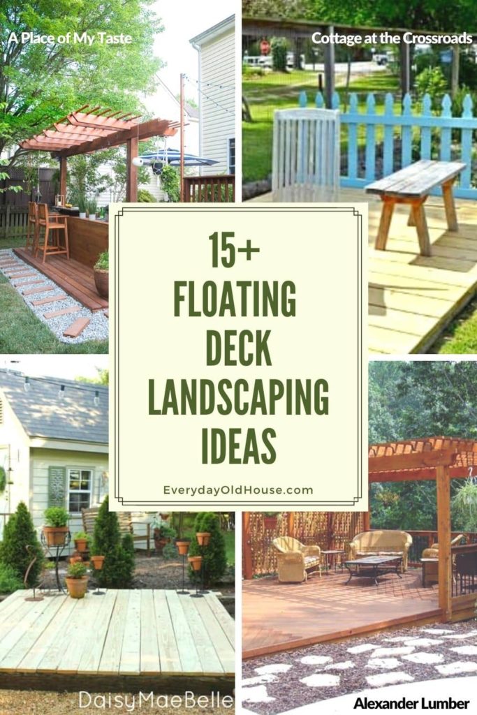 Floating deck landscaping ideas - learn how to create a welcoming and comfortable space for your backyard deck with these homeowners' projects. #decklandscaping #floatingdeck