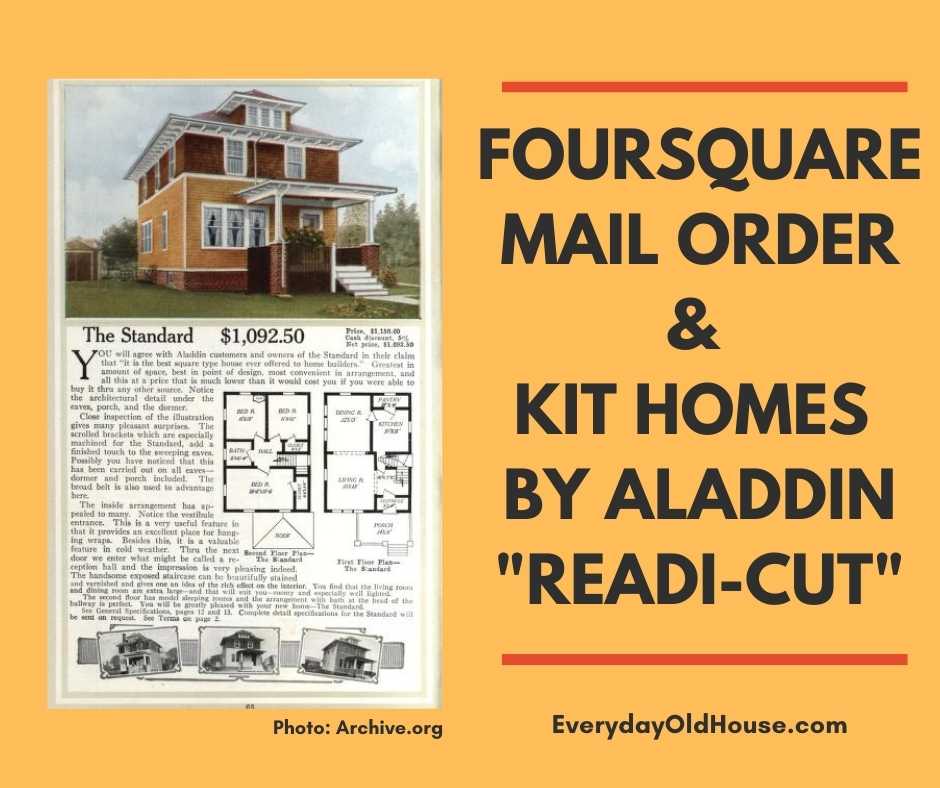 Foursquare Kit Houses By The Aladdin, American Foursquare House Plans