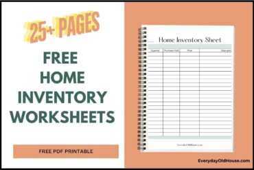 Free Household Inventory List that can be downloaded, printed and filled out