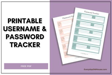 Free Printable Password Log PDF - in coral and green color. Easily manage online usernames and password with this free printable