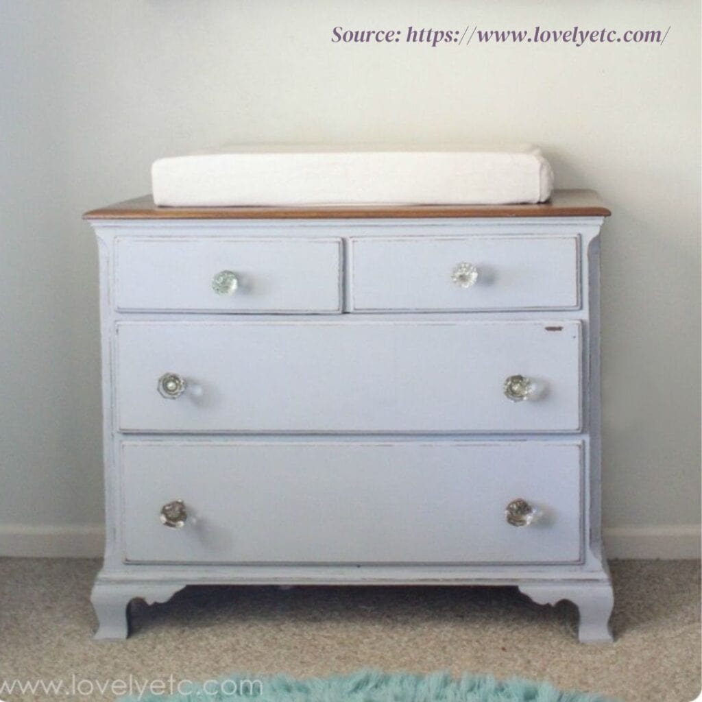 Reuse old glass doorknobs as bureau knobs  https://www.lovelyetc.com/