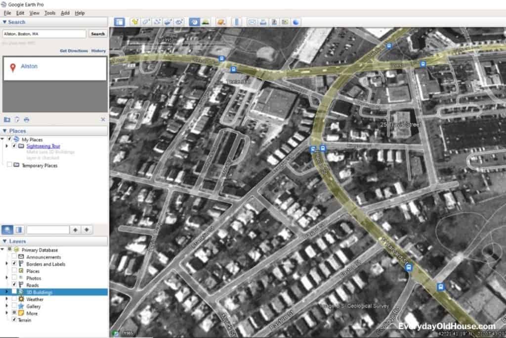Screenshot of historic aerial photograph using Google Earth Pro (free version) https://www.google.com/earth/versions/