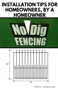 Grand Empire XL fence installation tip tested by a homeowner.  #gardenfence #nodigfence #DIYfenceinstall