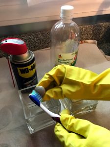 キッチンキャビネットのハードウェアを酢できれいにする方法#酢#kitchencleaning