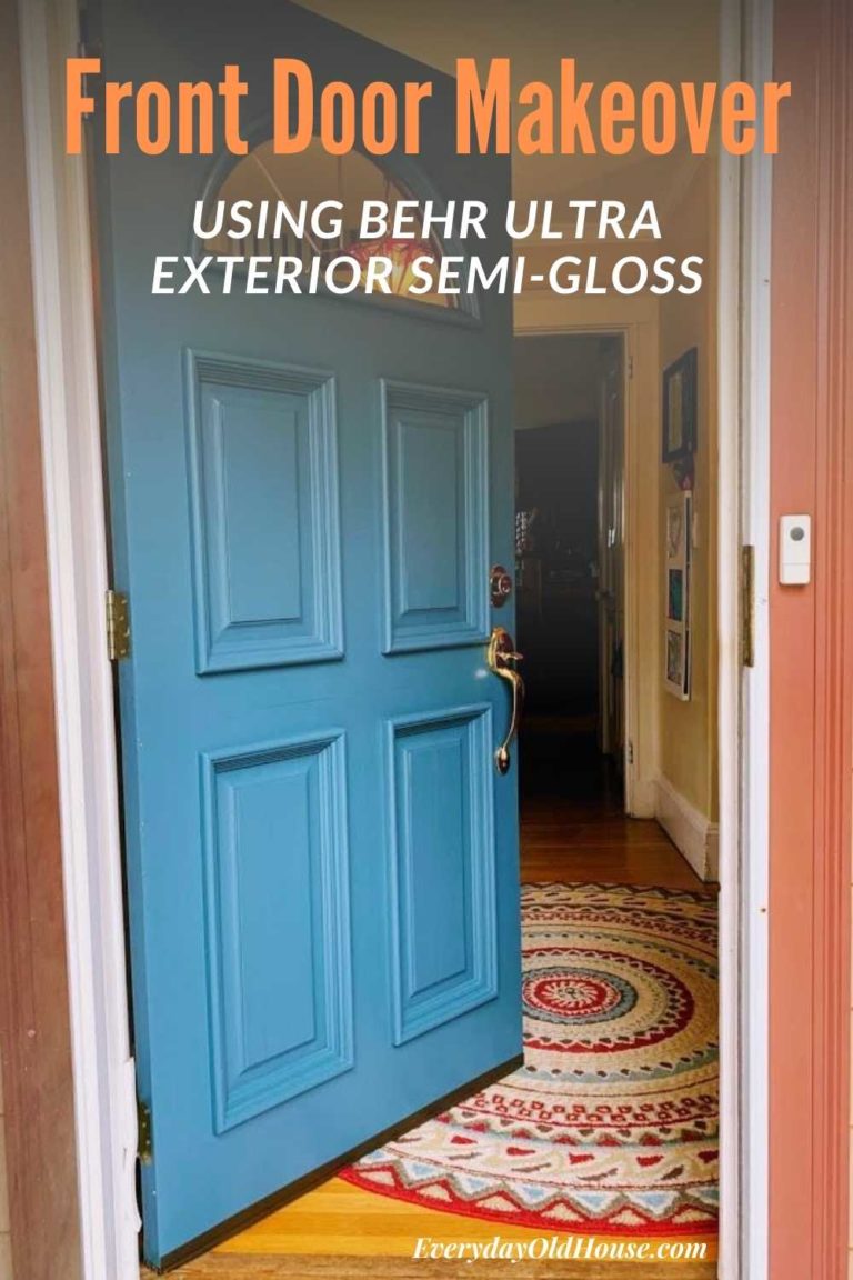 Front Door Makeover with Behr Shipwreck Ultra Exterior Semi-Gloss ...