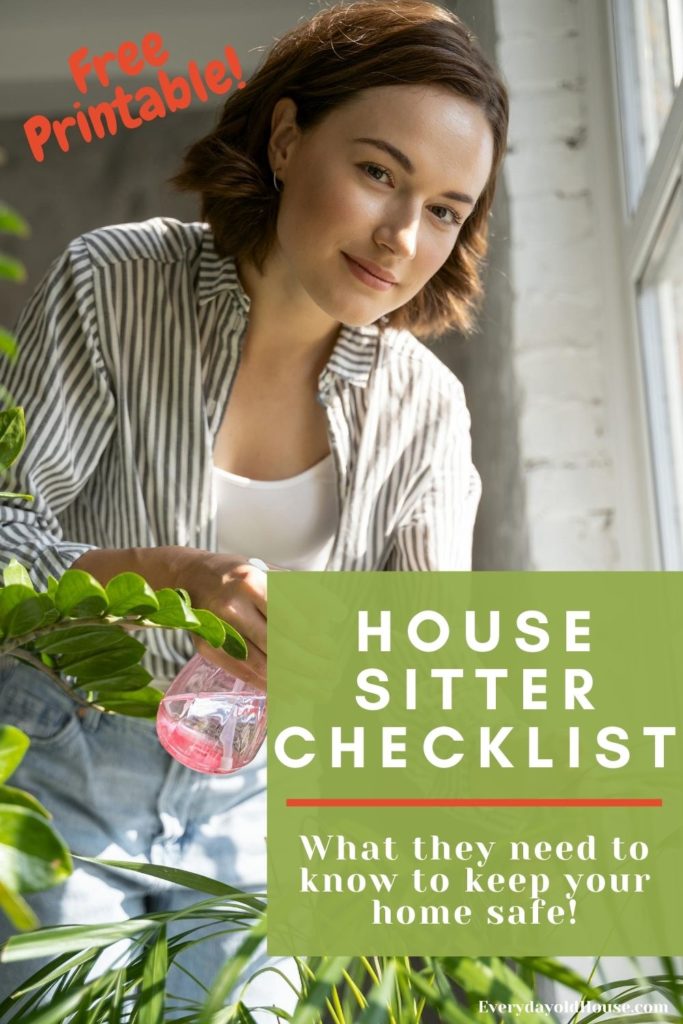 Free printable checklist with all of the essential information for your house sitter - emergency contacts, everyday tasks, etc. Never worry again about your home while on vacation! #homeowner #housesitting #vacationprep