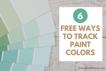 paint color chips fanned out with a title "6 free ways to track paint colors"