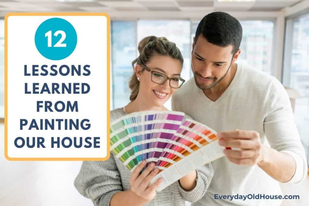 Couple picking our paint chips for home