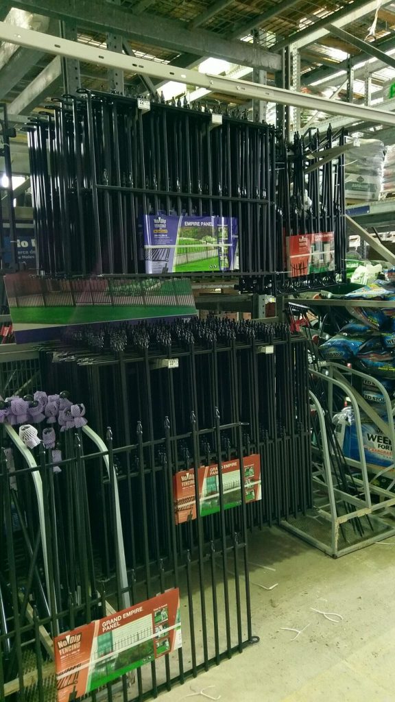 Display at local Lowes of the easy to install and maintain fence #curbappeal #landscaping #lowes #backyardproject