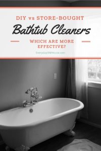 Wonder which is better in removing soap scum?  I tested DIY or Store-Bought Tub Cleaners to find out!  #getmytubclean #soapscum