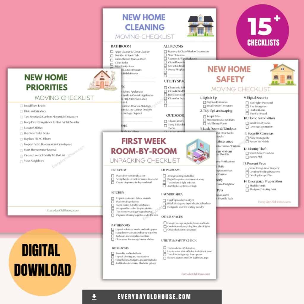Ultimate New Home Moving Checklist Bundle - PLAYFUL STYLE - Everyday ...