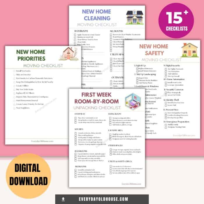 Ultimate New Home Moving Checklist Bundle - PLAYFUL STYLE - Everyday ...
