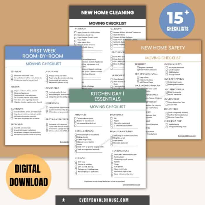 Ultimate New Home Moving Checklist Bundle - Everyday Old House