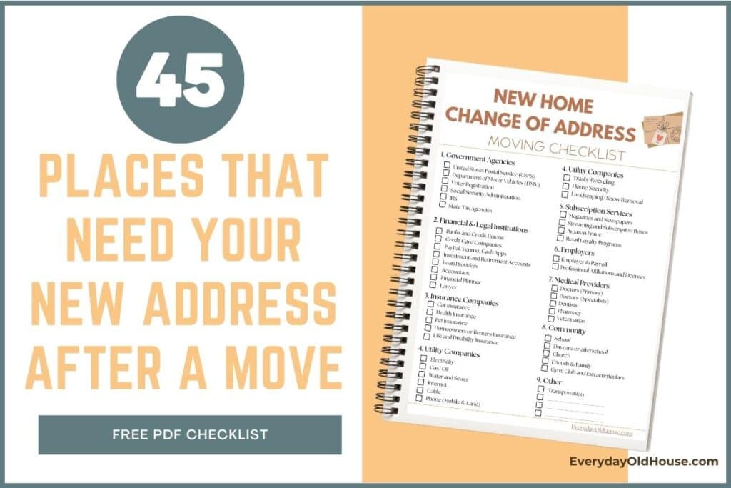 Moving soon? Avoid missed bills and service disruptions with this essential new home address change checklist! Find out who you need to notify when moving. #MovingTips #ChangeOfAddress #NewHome