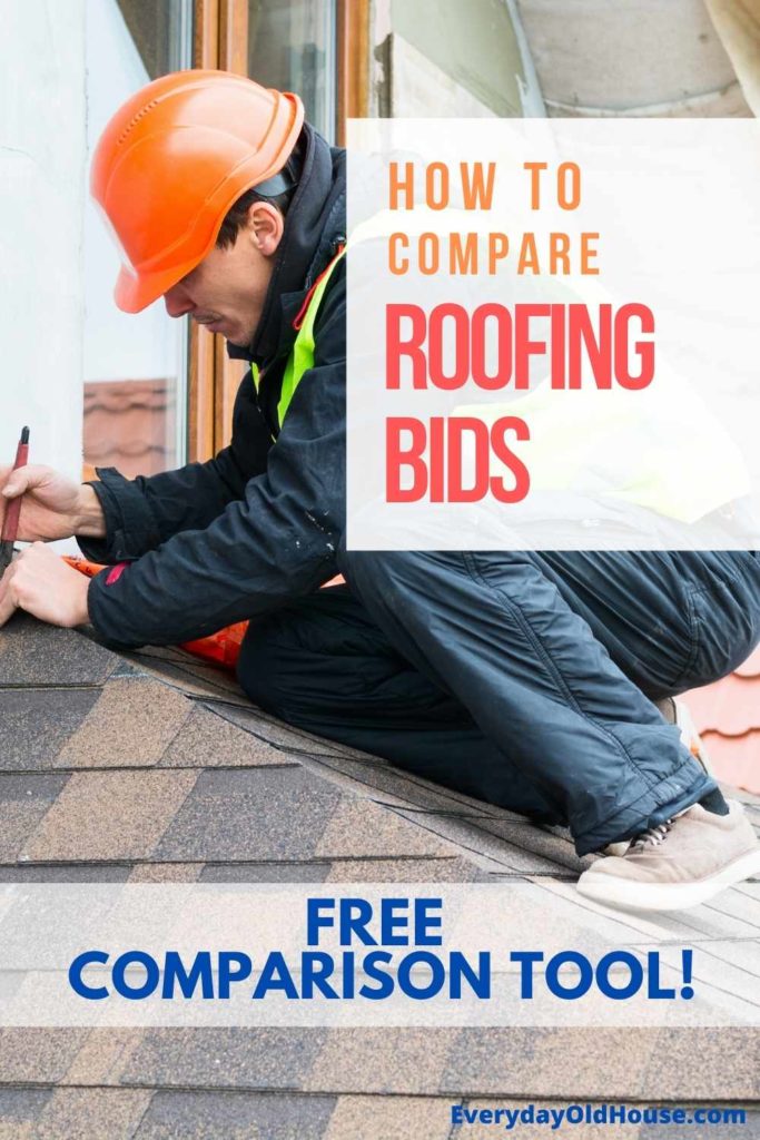 Need a new roof? Use our FREE printable comparison tool to figure out which roofer to hire! #roofing #homeimprovements