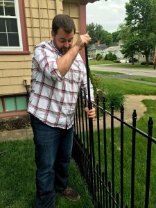 Easy DIY fence installation with Lowes Empire fencing with no augering or pouring cement #easyDIYproject #curbappeal #homeimprovement