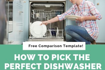 Pick the right dishwasher with this free model comparison table! #dishwasher #googlesheettemplate #homeowner #kitchenappliance