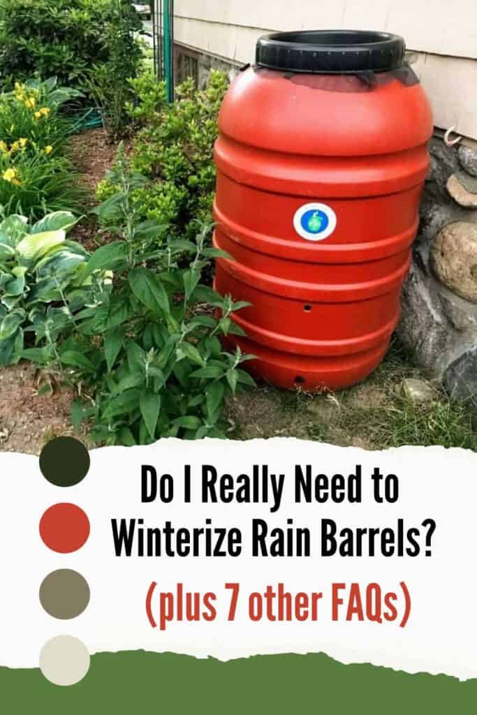 rain barrel entited how to prep rain barrel for winter