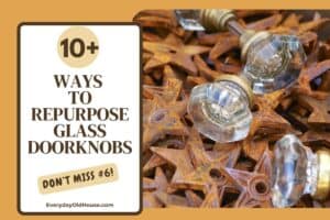 Old glass doorknobs repurposed into home and garden projects