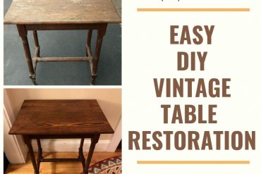 Easy DIY Restoration of Vintage Wooden Side Table with Watco Dutch Oil and Howard's Restor-a-Finish and Feed-N-Wax #DIYmakeover #danishoil #DIYfurniturerestoration #feednwax #howardproducts
