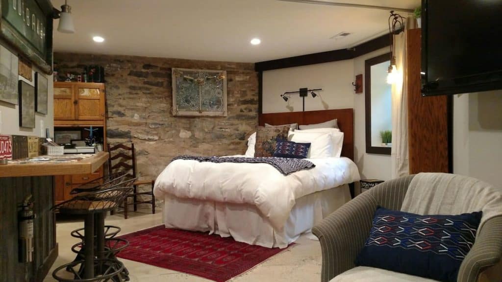 Luxurious bedroom at Rockhaven B&B in Harpers Ferry, WV