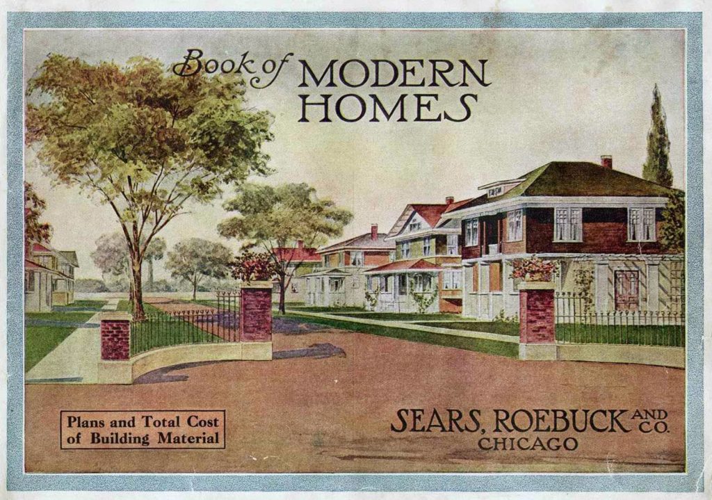 Modern Kit House cover from Sear Roebuck Catalog with kit homes.  From 99 Invisible podcast on Kit Houses #historypodcast #searskithouses
