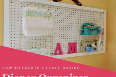 How to create a space-saving diaper holder #spacesaver #diaperholder #DIY