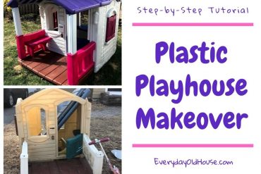How to Spray Paint a Step2 Plastic Playhouse #playhousemakeover #Step2toys #toymakeover