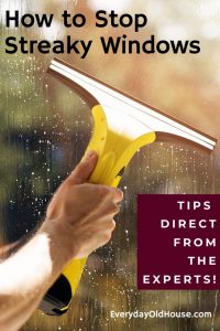 How to stop streaks after washing your windows? Here's tips and tricks (such as a blackboard eraser)to keep those widows streak-free and sparkling! #cleaning #window #streaks #streakfree #home