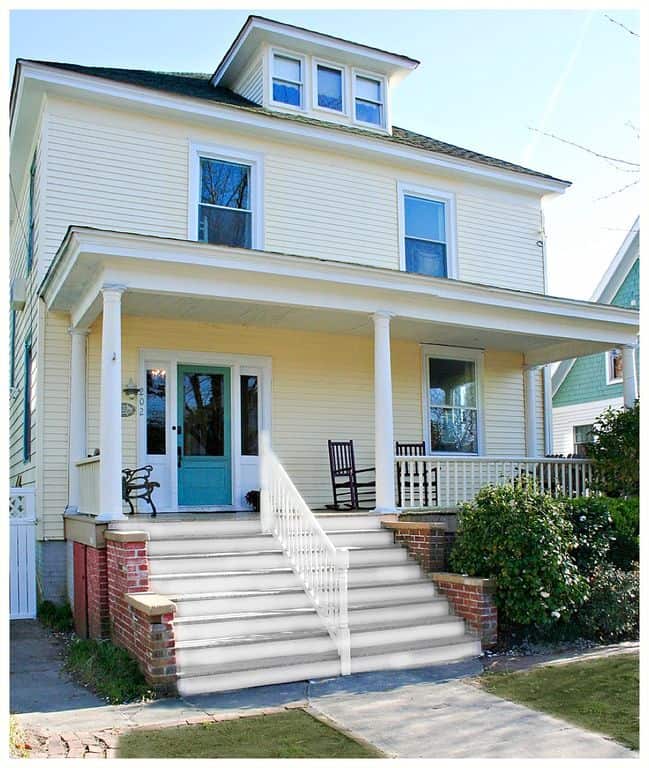 American Foursquare houses converted to beautiful B&Bs and vacation rentals #foursquarehouse #americanfoursquare