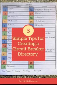 Tips for Creating a Circuit Breaker Directory for Your Home #homeowner #circuitbreaker