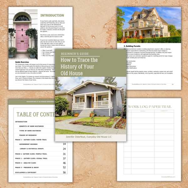 page excerpts from Beginner's Guide to Tracing History of Your Old House 